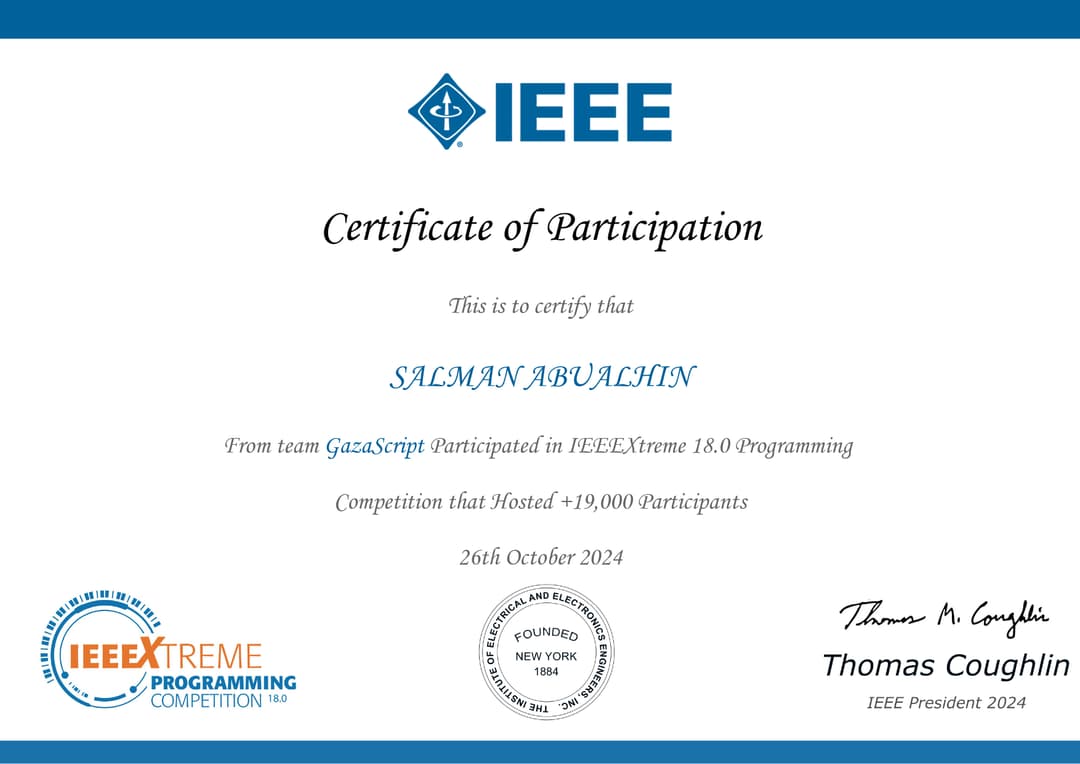 IEEEXtreme 18.0 Programming Competition