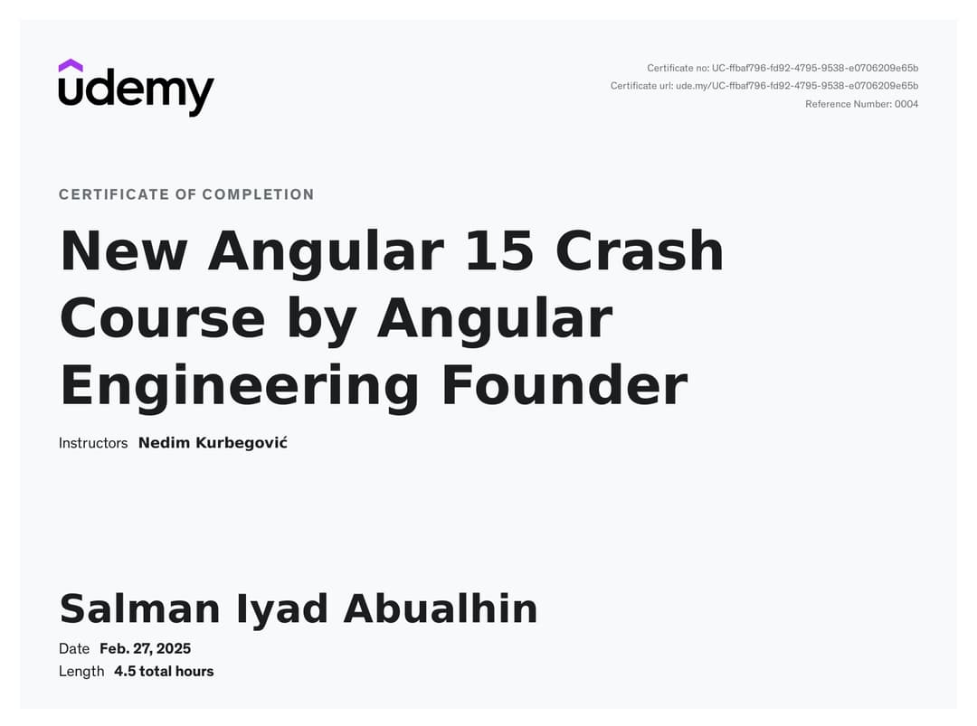 New Angular 15 Crash Course by Angular Engineering Founder